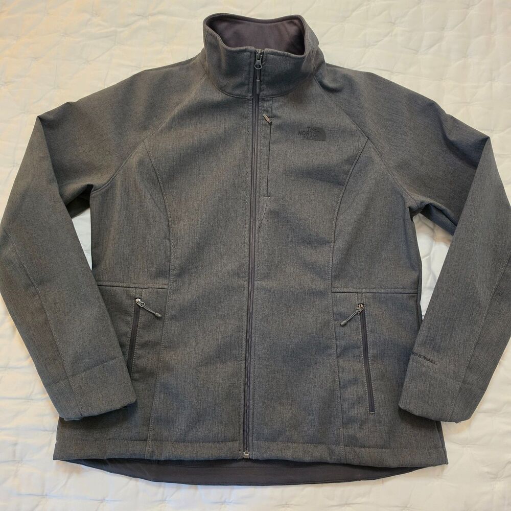 The North Face Apex Bionic WindWall Softshell Jacket Womens XL Gray Full Zip